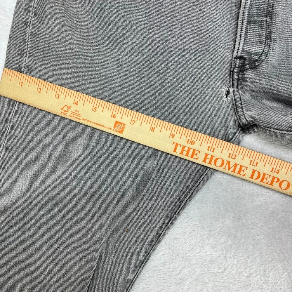 Levi's 501 Jeans Men's Gray‎ Denim Stretch Straight Button Fly 37X35.5 - Flaws
